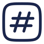 Hashtag Square SVG Icon